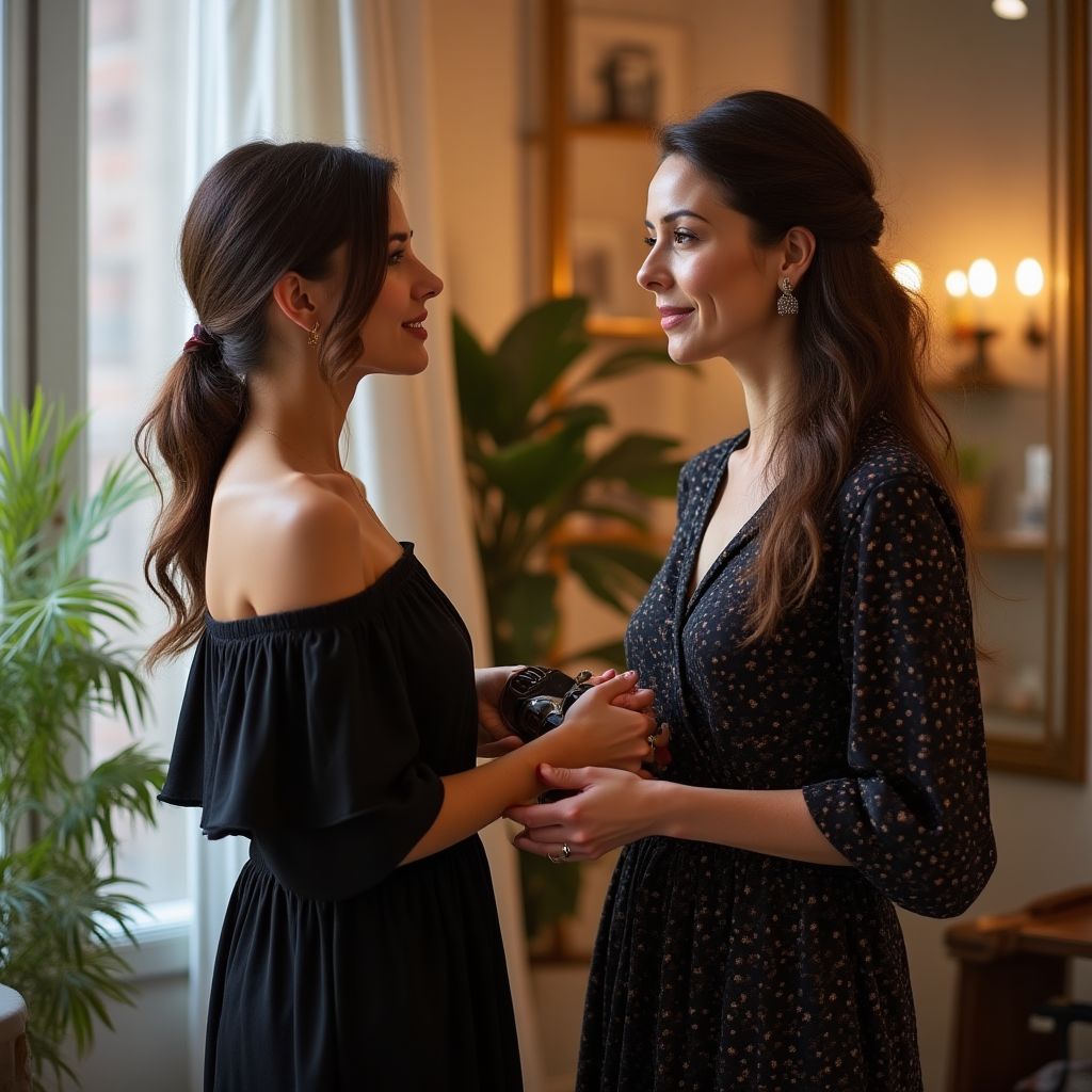 Salon consultation personnalisée style vintage clients